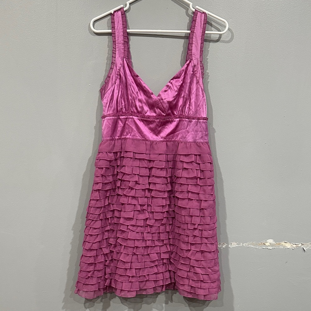 Kensie Fuchsia Ruffle Dress